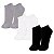 Kit 3 Pares Meia Cano Curto Feminino 35-40 Cores Sortidas - Imagem 2