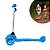 Patinete Regulável Infantil 3 Rodinhas Com Led Até 40kg Azul - Imagem 1