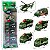 Conjunto 6 Carrinho E Helicóptero Miniaturas - Cor:verde - Imagem 1