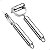 Kit 2 Utensílios Aço Inox Descascador Legumes Frutas - Imagem 1