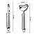 Kit 2 Utensílios Aço Inox Descascador Legumes Frutas - Imagem 4