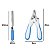 Alicate Pet Tesoura Corte De Unhas Com Lixa Cor:azul - Imagem 3