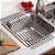 Escorredor De Pia Dobravel Portatil Aço Inox Tamanho:47x30 G - Imagem 2