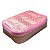 Bolsa Necessaire Estilo Matelassê Chevron Metálico Cor:rosa - Imagem 1
