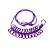 Varal Corda Multifuncional 12 Pregadores De Metal Cor:roxo - Imagem 1