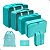Kit 7 Peças Necessaire Organizadores Cor:azul Claro - Imagem 1