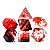 Conjunto 7 Dados Rpg Transparente Vermelho Tabuleiro - Imagem 5