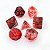 Conjunto 7 Dados Rpg Transparente Vermelho Tabuleiro - Imagem 6