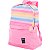 Mochila Juvenil Colorida Listrada Escola Passeio Cor:vinho - Imagem 7