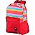 Mochila Juvenil Colorida Listrada Escola Passeio Cor:vinho - Imagem 1