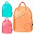 Mochila Escolar Juvenil De Costas Coloridas Passeio Rosa - Imagem 2