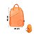 Mochila Escolar Juvenil De Costas Coloridas Passeio Rosa - Imagem 4