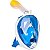 Máscara De Mergulho Com Snorkel Central Piscina Natação Azul - Imagem 3