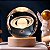 Luminária De Mesa Decorativa Esfera Base Madeira Cristal - Imagem 6