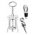 Kit 3 Peças Abridor Dosador Rolha Aço Inox Vinho Conjunto - Imagem 2