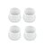 4 Protetores Silicone Cadeira Mesa Cama Redondo Transparente - Imagem 1