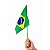 Bandeira De Mão Brasil Dupla Face Com Mastro Festa Jogo - Imagem 2