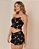 Pijama Short Doll Blusa Cropped Babado De Alcinha - Imagem 2