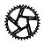 Coroa Ictus Direct Offset 3MM 36 T Preta (Compativel Sram) - Imagem 1