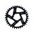 Coroa Ictus Direct Offset 3MM 34 T Preta (Compativel Sram) - Imagem 1