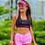 Top Hupi Eva Preto/Rosa Tam: G - Imagem 5