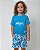 Camiseta Game Infantil Manga Curta Azul Claro Tamanho:06 - Imagem 1