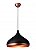 PENDENTE RPX GOTA 40CM PRETO BORDA COBRE - Imagem 1