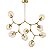 PENDENTE DOURADO D950*H2200MM VIDRO AMBAR E27*9 - Imagem 1
