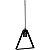 Pendente Aro Industrial Triangulo 560 E27 - Preto - Imagem 1