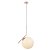 PENDENTE BALL 30CM VIDRO LEITOSO 1XE27 OURO - Imagem 1
