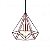 PENDENTE ARAMADO DIAMANTE METAL 1XE27 40W 38X39CM COBRE - Imagem 1