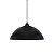Pendente Meia Bola Megalux 530 Preto Diametro 37 cm - Imagem 1