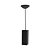 Pendente Tubo Quadrado Megalux 509 Preto Comprimento 20 cm - Imagem 1