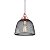 PENDENTE TELINHA 29CM 1XE27 PRETO FOSCO/BRONZE - Imagem 1
