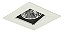 SPOT Embutido P/ 1x AR111 Quadrado Recuado De Alumínio Branco Preto - Orluce - Imagem 1