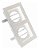 SPOT Embutido P/ 2x AR70 Quadrado Recuado De Alumínio Branco Branco  - Orluce - Imagem 2