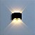 Arandela LED Retangular 2 Fachos 12W Bivolt Preto 4 Lentes Abs Branco Quente 3000K - Cbc - Imagem 2