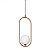 PENDENTE CADRE METAL/VIDRO 1XG9(LED 5W) CH/BZ - Imagem 1