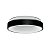 PLAFON DEEP PRETO 50CM 42W 3000K 2009/50 - Imagem 1
