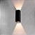 Arandela LED Retangular 2 Fachos Bivolt Preto Branco Quente 3000K AAA7600 - Imagem 1