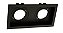 SPOT Embutido P/ 2x PAR30 Quadrado Recuado De ABS Preto - Moon - Imagem 2