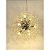 PENDENTE METAL COM CRISTAL DIAMETRO 60CM BOCAL E27 GOLD 202009/600G DENTE DE LEÃO - Imagem 1