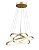 PENDENTE DE 3 ARCOS COR DOURADO 204060CM 3200K 204060D - Imagem 1