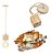 Pendente Cubo Madeira Bocal E27 - Imagem 2