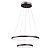 PENDENTE MONTREAL LED 40W 3000K 50/30X2CM PRETO - Imagem 1