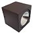 SPOT Sobrepor p/ 1X Par30 Quadrado Face Plana De Alumínio Marrom 15x12 - Imagem 2