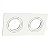 SPOT Embutido P/ 2x Par20 Quadrado Plano De ABS Branco - Moon - Imagem 1