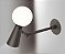Arandela 1464 PION FULL CONTACT 80X185X215MM G9/MR16 Preto - Imagem 1