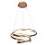 Pendente LED 50X50X27CM DOURADO METAL+SILICONE 56W 5600LM Branco Quente 3000K - Imagem 1