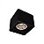 SPOT Sobrepor p/ 1X AR70 Quadrado Recuado Preto 10,9x9,2cm - Evo - Imagem 1